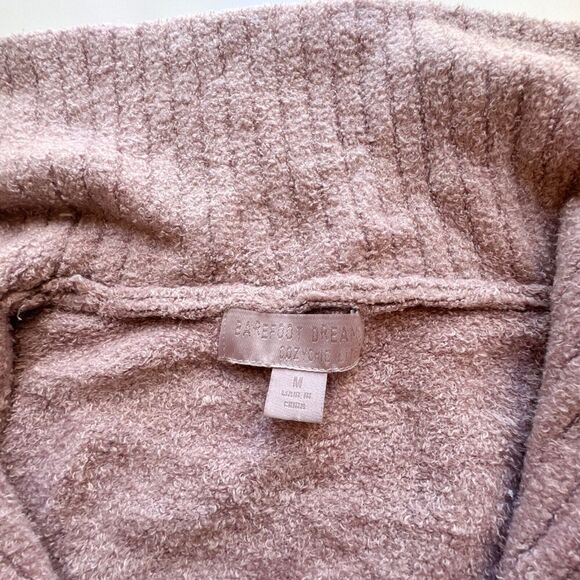 Barefoot Dreams Cozychic Lite Half Zip Knit Mauve Tunic Sweater Women Medium - Picture 3 of 9